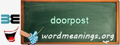 WordMeaning blackboard for doorpost